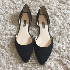 Black Nine West Two-Piece Flats